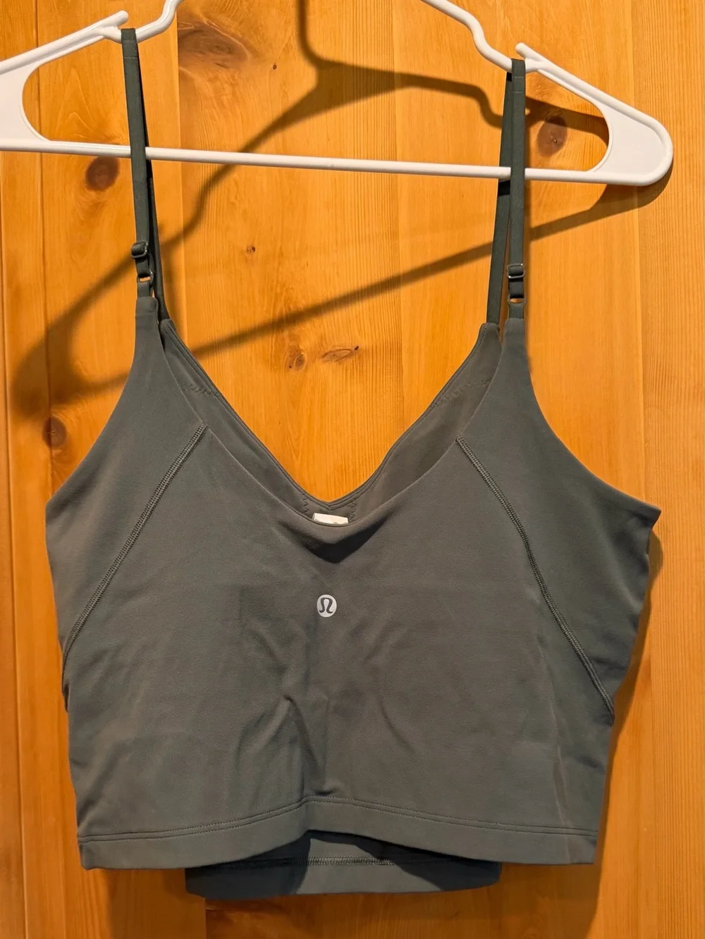 lululemon Align Cropped Cami Tank Top, Light Support, A/B Cup - Dark Forest - Picture 2 of 5